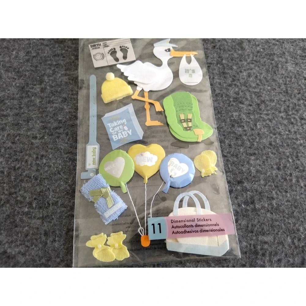 Jolees Boutique & Sandylion Scrapbooking Stickers Pregnancy‎ Baby Lot  of 4 NEW